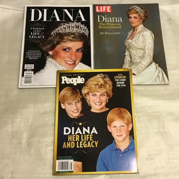 Lot of 3 collectible Princess Diana magazines - Picture 1 of 8